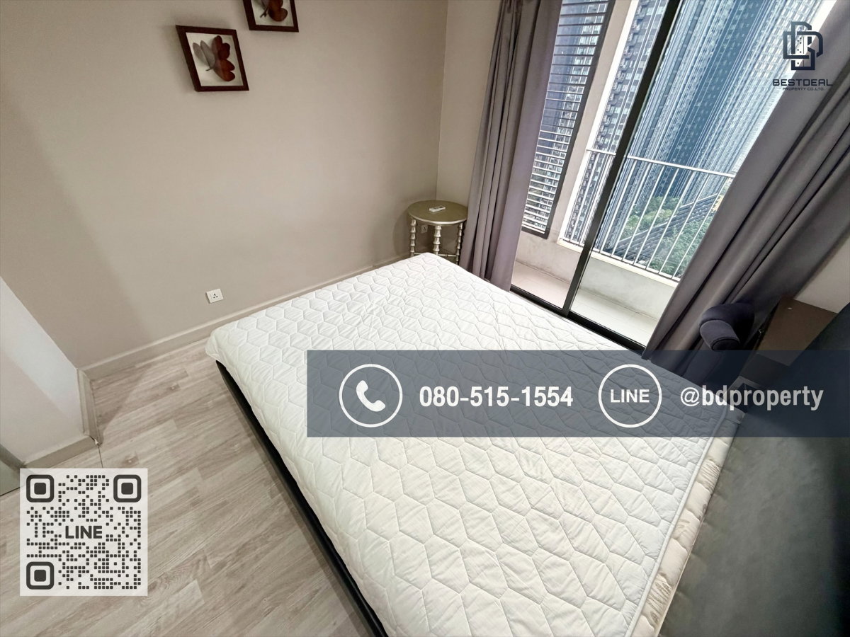 รูป Bestdeal ให้เช่าด่วน!!!ราคา 26,000/เดือน 2 ห้องนอน 55 sqm. เฟอร์นิเจอร์และเครื่องใช้ไฟฟ้าครบพร้อมเข้าอยู่ ใกล้MRT และ เซ็นทรัลพระราม 9 เพียง 80 ม. - รูปที่ 12/19