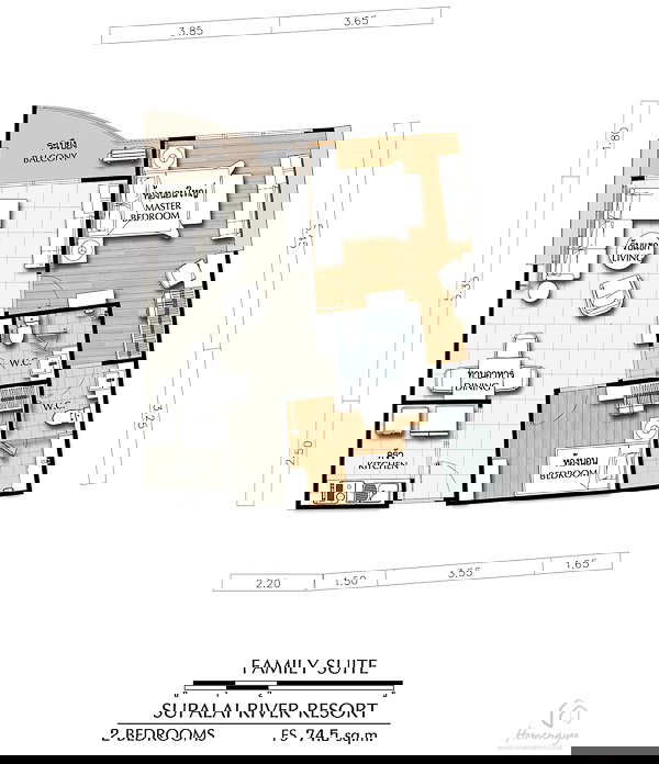 รูป 📌📌 ให้เช่าด่วน!!! SUPALAI RIVER RESORT 🔰 2 ห้องนอน 🔰 ขนาด: 74 ตร.ม. 🔰 ราคาดีมากก 📌📌 - รูปที่ 5/12