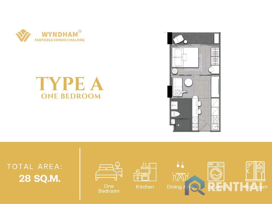 Beautiful 1bed Wyndham Fantasea Condo Chalong in Phuket: Gym, Pool & Security - image 3