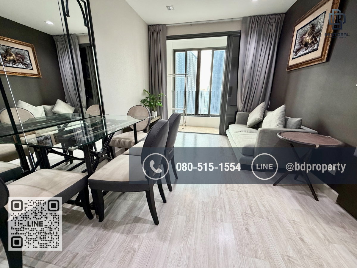 รูป Bestdeal ให้เช่าด่วน!!!ราคา 26,000/เดือน 2 ห้องนอน 55 sqm. เฟอร์นิเจอร์และเครื่องใช้ไฟฟ้าครบพร้อมเข้าอยู่ ใกล้MRT และ เซ็นทรัลพระราม 9 เพียง 80 ม. - รูปที่ 9/19