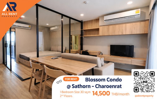 รูปภาพ For rent 🔥 Blossom Condo @ Sathorn - Charoenrat | Homey vibe in the heart of the city | Near BTS Surasak | Lush green common areas | Fully furnished