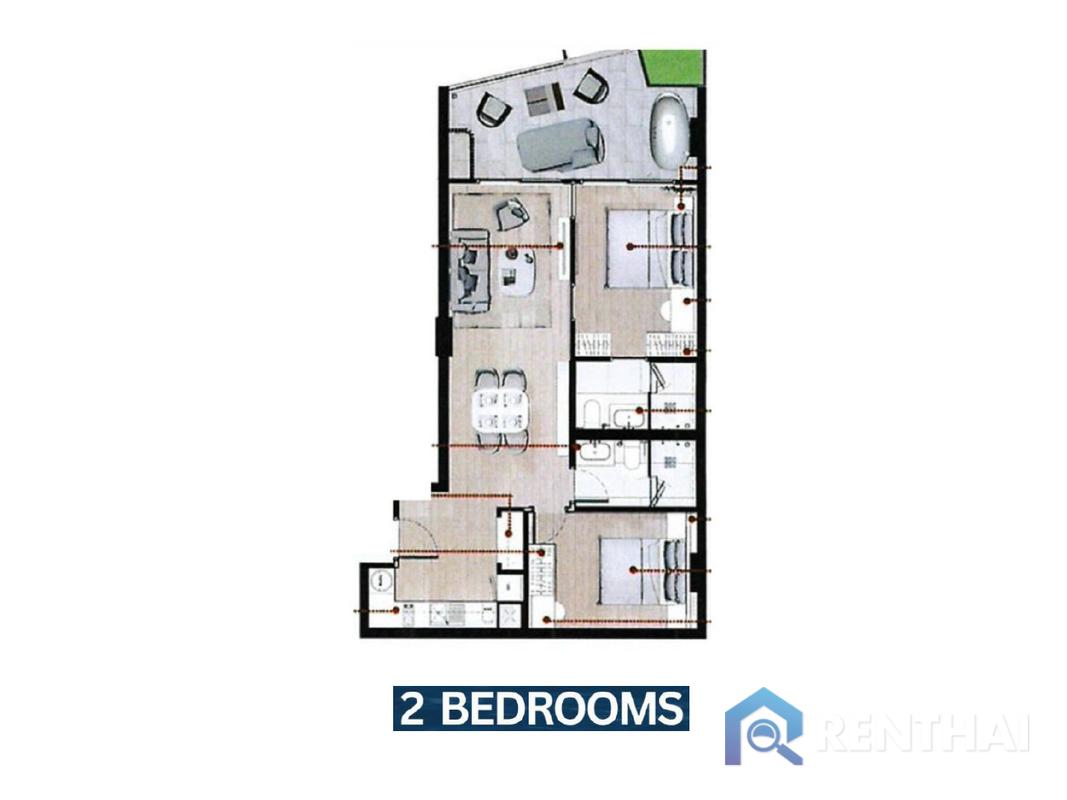 รูป สำหรับ ขาย คอนโด 2 ห้องนอน ที่ The Aqua - รูปที่ 5/25