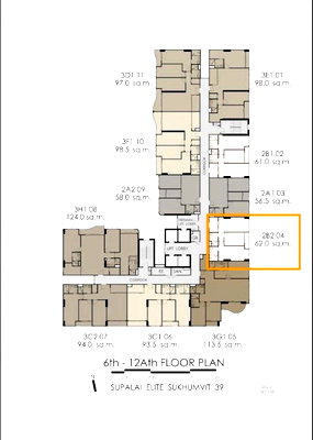 Condos for sale : 2-BR Condo at Supalai Elite Sukhumvit 39 near MRT Phetchaburi (ID 2333973)