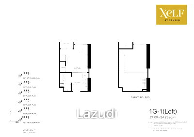ขายคอนโด : 1 ห้องนอน Loft 33.75 ตรม. XELF by Sansiri