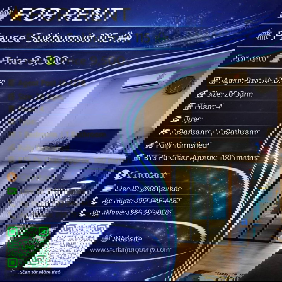 รูป 👑 For rent 🌉 Pause Sukhumvit 115 (พอส สุขุมวิท 115) 🌉 JA-1278 - รูปที่ 1/7