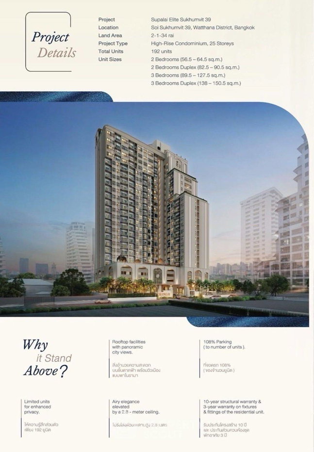 รูป คอนโด 2-ห้องนอน ที่ ศุภาลัย เอลีท สุขุมวิท 39 ใกล้ MRT เพชรบุรี (ID 2333973) - รูปที่ 6/6