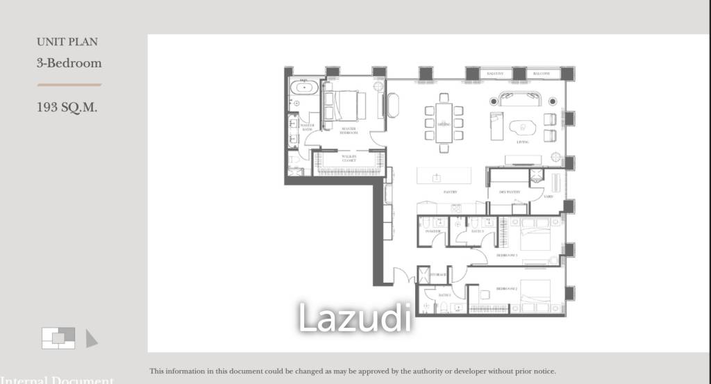 รูป Condo สุดหรู 3 ห้องนอน ใจกลางคลองเตย ที่ InterContinental Residences Bangkok Asoke - รูปที่ 7/7
