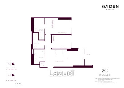 Condos for sale : 2 Bed 2 Bath 69.75 SQ.M. Widen By Sansiri