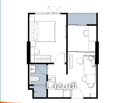 Condos for sale Makro Thalang : 2 Bed 1 Bath 48.11 SQ.M The Cube Amaze Srisoonthon