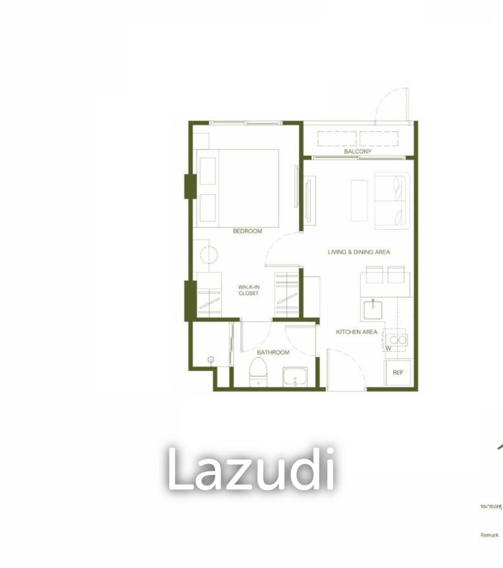 1 Bed 1 Bath 34.75 SQ.M Rhea By Sansiri