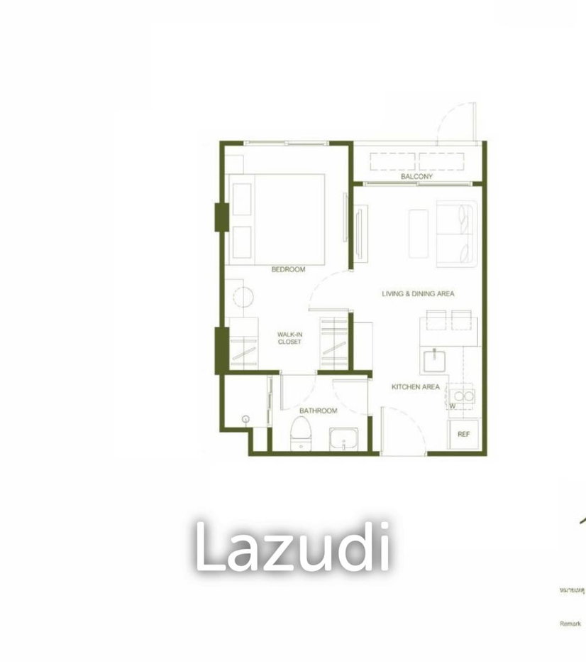 รูป 34.7 ตร.ม. 1 ห้องนอน 1 ห้องน้ำ คอนโดสำหรับ ขายใน เชิงทะเล - รูปที่ 1/1