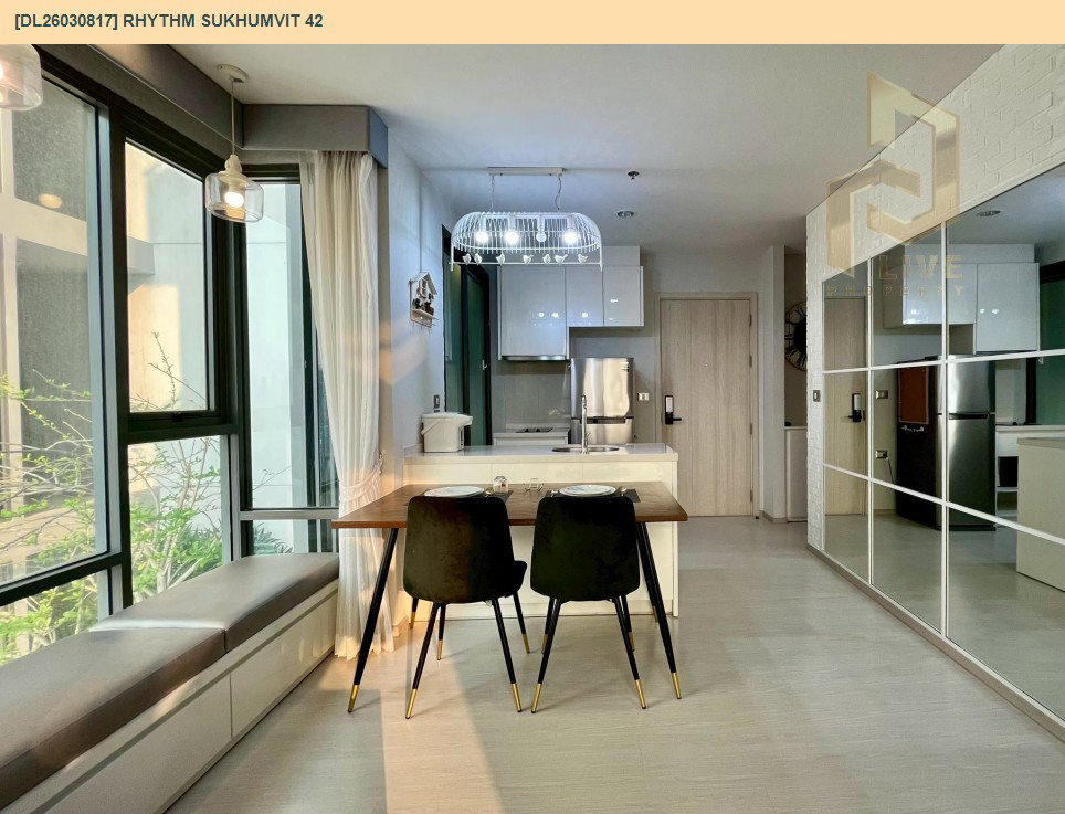รูป DL26030817 ให้เช่าคอนโด ริทึ่ม สุขุมวิท 42 (Rhythm Sukhumvit 42) ใกล้ BTS เอกมัย พร้อมเข้าอยู่ โทรด่วน 0800343450 LineID @655ebbvc - รูปที่ 4/16