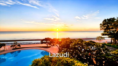 ขายคอนโด : คอนโดหรูริมชายหาดโอเชียนวิว 4 ห้องนอน 3 ห้องน้ำ ในโครงการบ้านทิวคลื่น หัวหิน