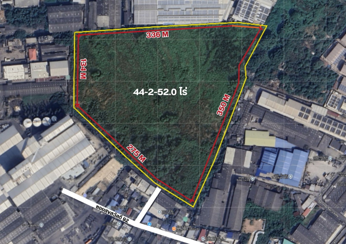 รูป ขายที่ดินแปลงใหญ่ 44 ไร่เศษ สุขสวัสดิ์ 92 (ผังสีม่วง) ใกล้วงแหวนกาญจนาฯ เหมาะทำนิคมฯ/คลังสินค้าขนาดใหญ่ - รูปที่ 1/6