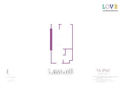 Condos for sale iconsiam : 26 Sqm. 1 Bed 1 Bath Condo For Sale in LOVE Charoen Nakhon