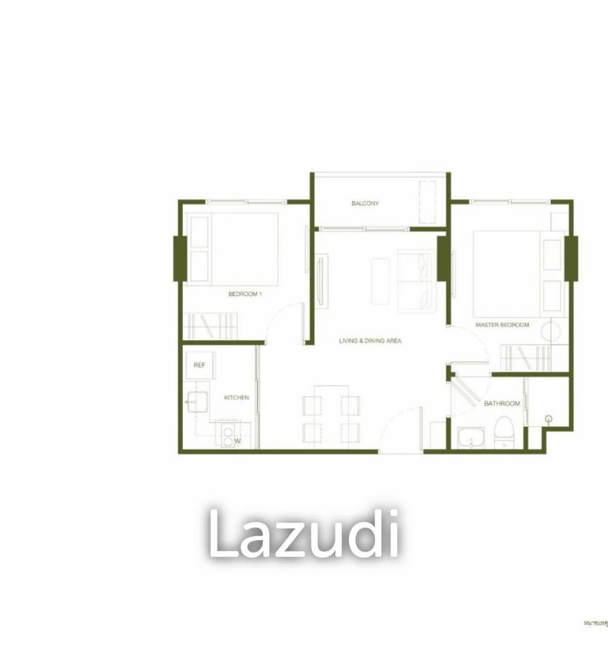 รูป 48.7 ตร.ม. 2 ห้องนอน 2 ห้องน้ำ คอนโดสำหรับ ขายใน เชิงทะเล - รูปที่ 1/1