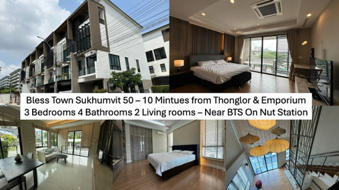 For Rent Bless Town Sukhumvit 50 Fully Furnished (Near BTS Onnut)