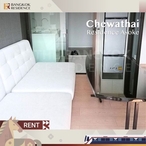  For Rent 🌇 Chewathai Residence Asoke Condo, near MRT Rama9, 21K, 1 Br, 35.69 sq.m., beautifully furnished💖 