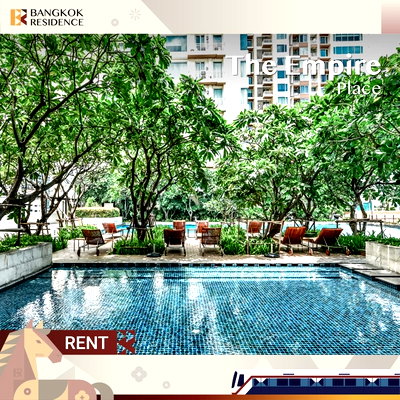 คอนโดให้เช่า :  Condo For Rent Sathorn 🌇The Empire Place ใกล้ BTS ช่องนนทรี 33K, 65.21 sqm ห้องสวยชั้นสูง วิวทิศเหนือ 🌠 