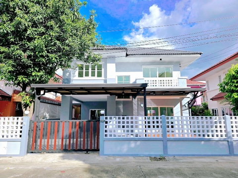 บ้านเดี่ยว  หทัยราษฎร์  จตุโชติ หมู่บ้านเดอะสวีทการ์เด้น 2 นัดชมบ้าน085-318-6868​ คุณวา