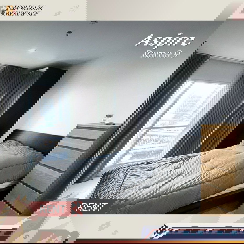 รูป คอนโดให้เช่า Aspire Rama 9 ใกล้ MRT พระราม 9 🚇 1 ห้องนอน 39 ตร.ม., ห้องสวย พร้อมเข้าอยู่ ❤️ - รูปที่ 1/9