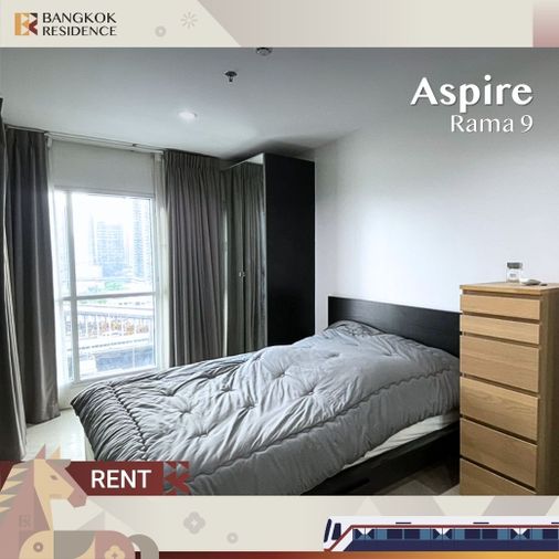  Condo for Rent, Aspire Rama 9 Near MRT Phra Ram 9 🚇1 bedroom, 39 sq.m., beautiful unit, ready to move in ❤️ 