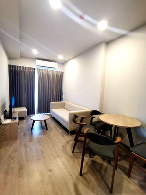 Condos for rent : 2 bedrooms, 1 bathroom, closed kitchen, 49 sq m, for rent at Chapter One Flow Bangpo, river view, high floor, Ready to move in.