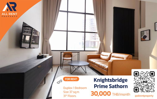 รูปภาพ ใช้ชีวิตเหนือระดับ ✨ Knightsbridge Prime Sathorn | ห้องเพดานสูง 4.4 ม. | วิวเมือง 360 องศา | ใจกลาง CBD | ห้องสวย พร้อมเข้าอยู่