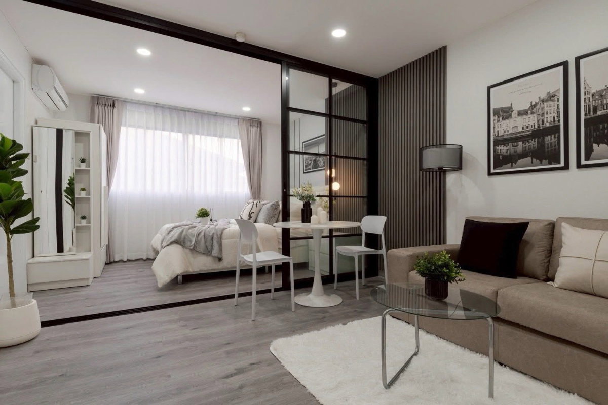 รูป คอนโด ลุมพินีเซ็นเตอร์ร นวมินทร์ ทำเลดี พร้อมอยู่ ราคาคุ้ม เฟอร์นิเจอร์ครบ หิ้วกระเป๋าเข้าอยู่ได้ทันที ไม่ต้องเสียเงินแต่งเพิ่ม❗️ - รูปที่ 1/8