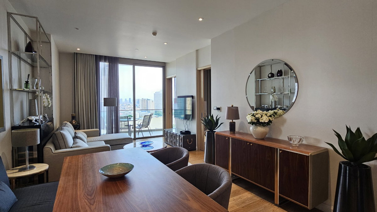 รูป คอนโดหรูริมน้ำ Magnolias Waterfront วิว ICONSIAM ห้องใหญ่ 79 ตร.ม. - รูปที่ 2/19