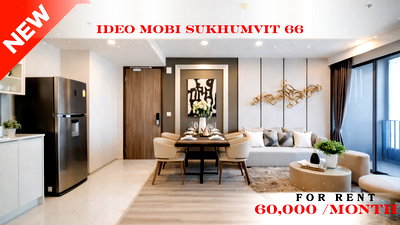 Condos for rent BTS Punnawithi : 🍀🍀 Beautiful Room 🌸 For Rent 📍 Ideo Mobi Sukhumvit 66 🚆 Near Udom Suk BTS Station  (Line: @rent2022) ✨  Ready to move in  🔖 PC: A10627