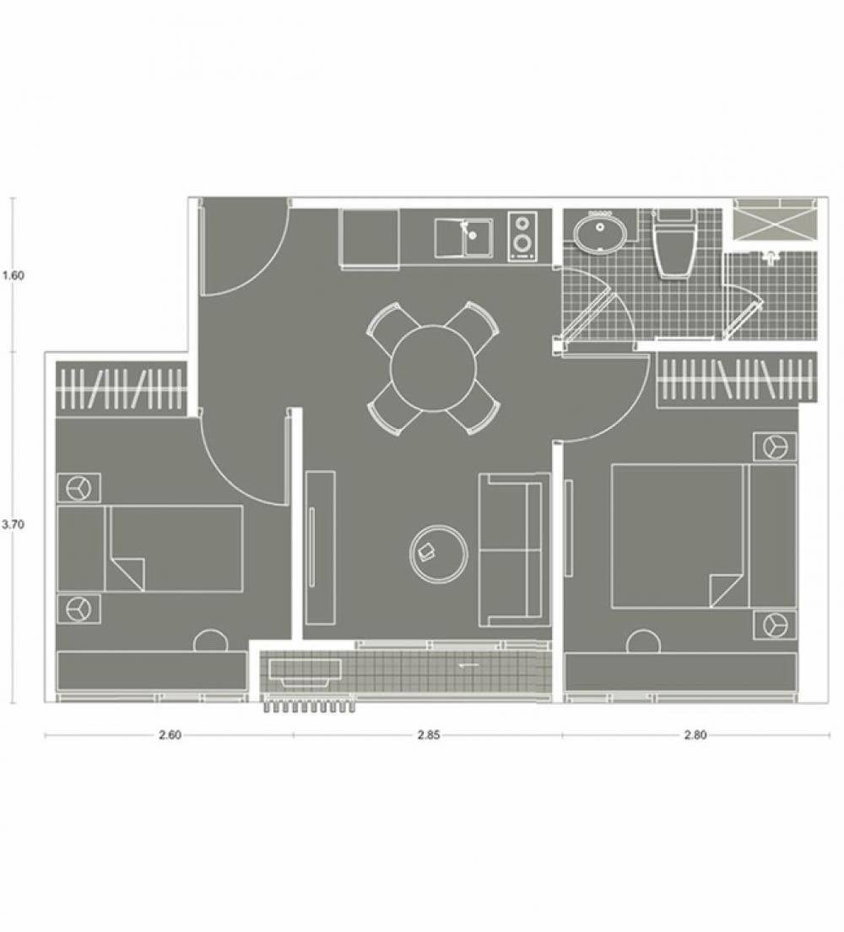 picture 2-BR Condo at Noble Revolve Ratchada 2 near MRT Thailand Cultural Centre (ID 1448296) - 12/12