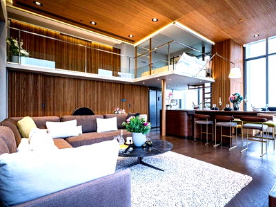 Condos for rent : LTH5361 – Duplex Penthouse at The ESSE ASOKE FOR RENT 2+1 beds 2 baths size 165 Sq.M. Nearby MRT Sukhumvit station ONLY 190k/Month