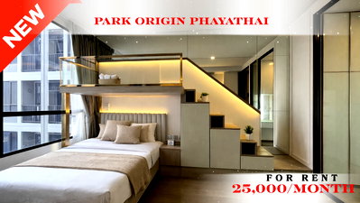 Condos for rent : 🍀🍀 Fully Furnished 💝 For Rent 📍 Park Origin Phayathai 🚆 Near Phaya Thai BTS Station  (Line: @rent2022) ✨ Ready to move in  🔖 PC: A10924