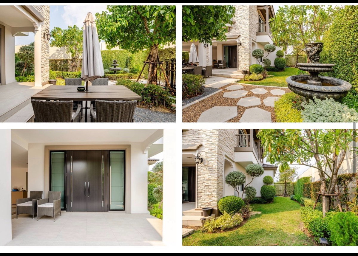 รูป ให้เช่า บ้านหรูแปลงมุม โครงการนันทวัน รามอินทรา–พหลฯ 50  ทิศใต้   4 นอน 4น้ำ ที่ดิน 108 ตร.ว. ใช้สอย 291 ตร.ม.   จอดรถ 4 คัน  เฟอร์ครบ พร้อมอยู่ - รูปที่ 12/25