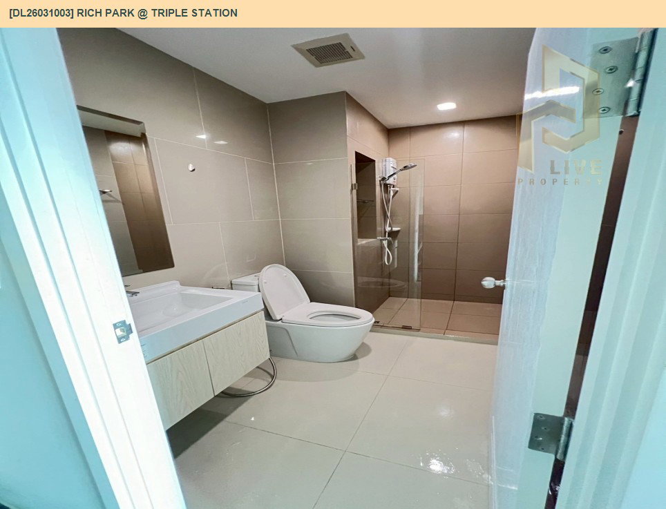 รูป DL26031003 ให้เช่าคอนโด ริชพาร์ค @ ทริปเปิ้ล สเตชั่น (Rich Park @ Triple Station) ใกล้ รถไฟสถานีหัวหมาก พร้อมเข้าอยู่ โทรด่วน 0800343450 LineID @655ebbvc - รูปที่ 9/11