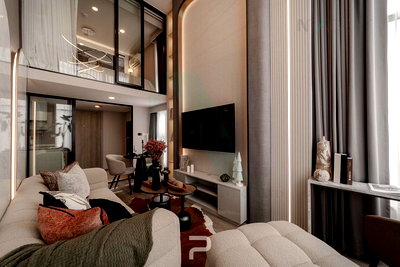 คอนโดให้เช่า : 🚩 ให้เช่าคอนโด โซโห​ แบงค็อก​ รัชดา อาคาร 1 ชั้น 15 Duplex 2 ห้องนอน ขนาด 48 ตรม ใกล้ MRT ห้วยขวาง