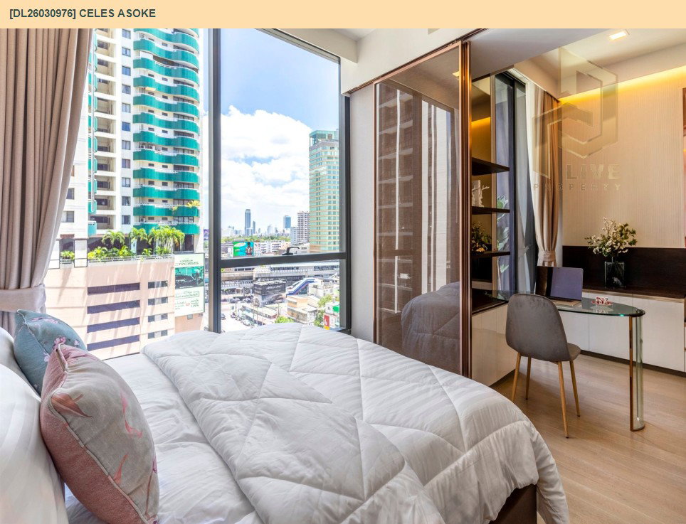 รูป DL26030976 ให้เช่าคอนโด เซอเลส อโศก (CELES Asoke) ใกล้ BTS อโศก พร้อมเข้าอยู่ โทรด่วน 0842740999 LineID @523dslwi - รูปที่ 4/10