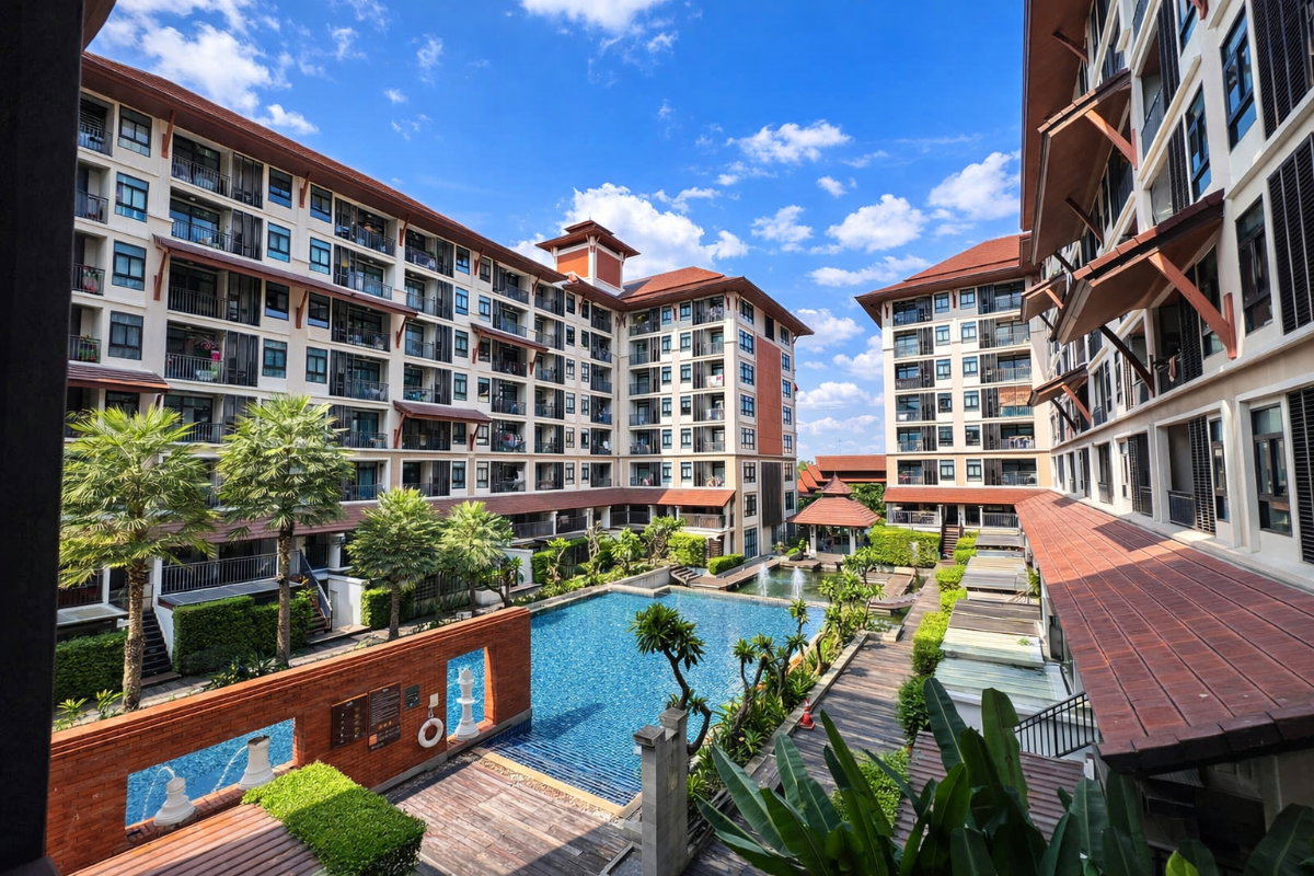 รูป 🔥ให้เช่า คอนโด ✨บ้านนวธารา วิวสระสวย 1 นอน ✨สไตล์รีสอร์ท สะดวก เกษตร-นวมินทร์ เอกมัย-รามอินทรา นวลจันทร์ ทักไลน์ @sariproperty 082-558-9459 - รูปที่ 7/9