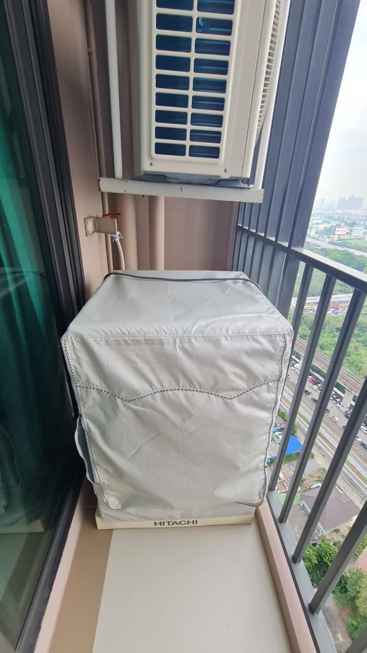 รูป ให้เช่าห้องแต่งพร้อม เฟอร์ครบ ห้องใหญ่ วิวดี ราคาถูก ใกล้ ARL และ MRT สถานีหัวหมาก - รูปที่ 9/10
