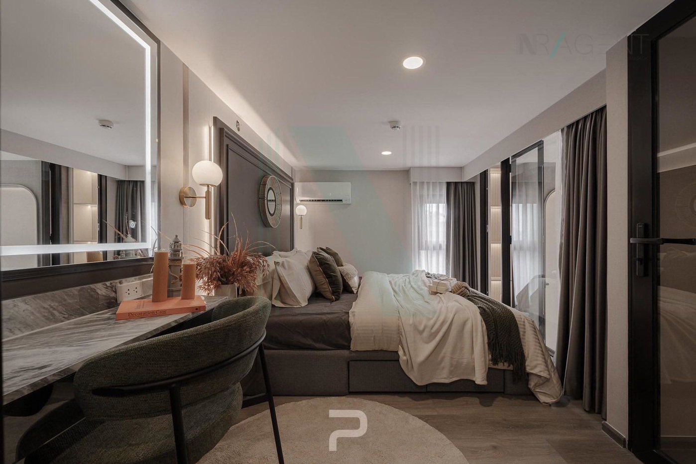 รูป 🚩 ให้เช่าคอนโด โซโห แบงค็อก รัชดา อาคาร 1 ชั้น 15 Duplex 2 ห้องนอน ขนาด 48 ตรม ใกล้ MRT ห้วยขวาง - รูปที่ 7/8