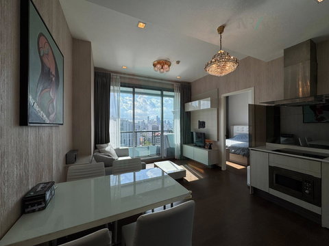 🚩 For Rent Condo Q ASOKE Building 1, Floor 20,2 bed room, Room size 60 sqm