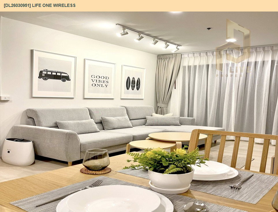 รูป DL26030951 ให้เช่าคอนโด ไลฟ์ วัน ไวร์เลส (Life One Wireless) ใกล้ BTS เพลินจิต พร้อมเข้าอยู่ โทรด่วน 0614453194 LineID @162cjixi - รูปที่ 2/16