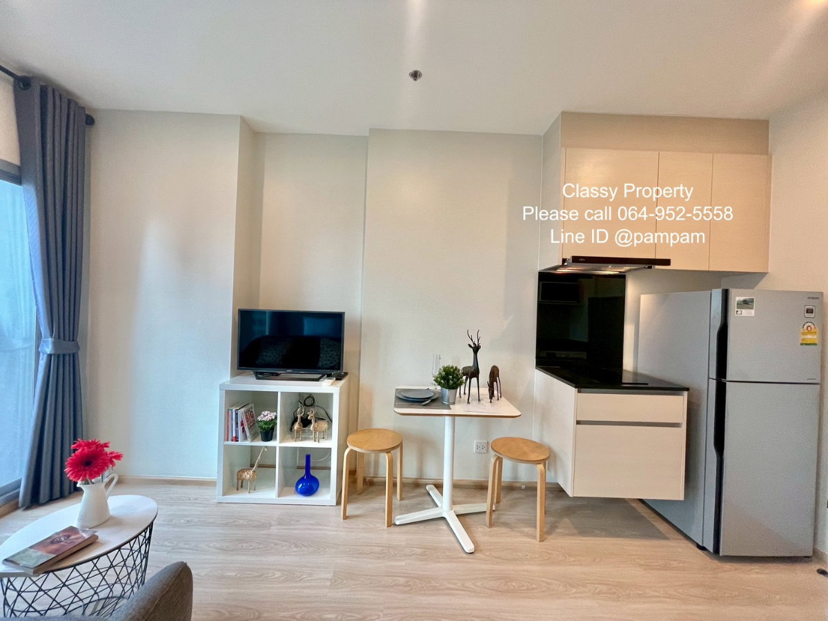 รูป ให้เช่าคอนโด : โนเบิล รีวอล์ฟ รัชดา1 1 ห้องนอน แบบกั้นกระจกใส เฟอร์ครบ ติดMRTศูนย์วัฒนธรรม (Noble Revolve Ratchada1)  - รูปที่ 6/9