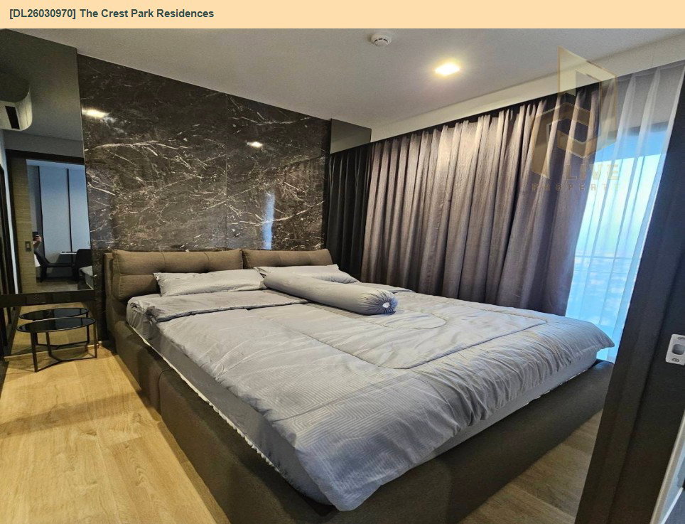 รูป DL26030970 ให้เช่าคอนโด เดอะ เครสท์ พาร์ค เรสซิเดนซ์  (The Crest Park Residences) ใกล้ MRT พหลโยธิน พร้อมเข้าอยู่ โทรด่วน 0656133286 LineID @534wlwof - รูปที่ 2/10