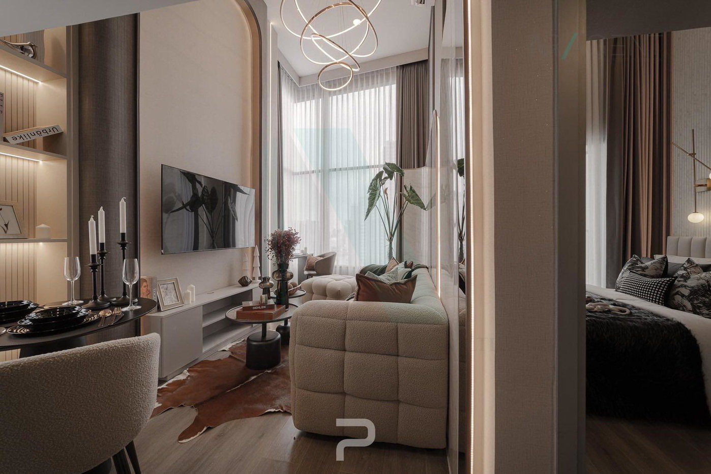 รูป 🔺 ให้เช่าคอนโด โซโห​ แบงค็อก​ รัชดา อาคาร 1 ชั้น 15 Duplex 2 ห้องนอน ขนาด 48 ตรม ใกล้ MRT ห้วยขวาง - รูปที่ 4/8