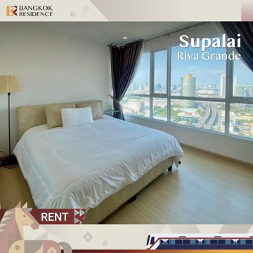 Condo for rent Bangkok, Sathon 💎 Supalai Riva Grande, 45K, 99 sq.m., 2 Bedrooms Beautiful room, fully furnished ❤️🌊