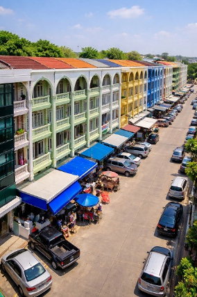 รูป ใกล้Big C บางบอน 2.5 กม. 18 ตร.ว.320 ตร.ม. ใกล้ตลาดบางบอน 1.2 กม.7-11 ธนาคาร เอกชัย กาญจนา อาคารพาณิชย์ให้เช่า 3นอน 3แอร์ 3 น้ำ - รูปที่ 2/8