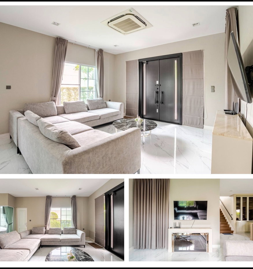 รูป ให้เช่า บ้านหรูแปลงมุม โครงการนันทวัน รามอินทรา–พหลฯ 50  ทิศใต้   4 นอน 4น้ำ ที่ดิน 108 ตร.ว. ใช้สอย 291 ตร.ม.   จอดรถ 4 คัน  เฟอร์ครบ พร้อมอยู่ - รูปที่ 21/25