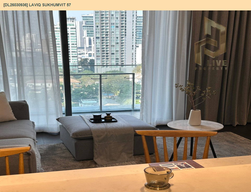 รูป DL26030936 ให้เช่าคอนโด ลาวีค สุขุมวิท 57 (LAVIQ Sukhumvit 57) ใกล้ BTS ทองหล่อ พร้อมเข้าอยู่ โทรด่วน 0656133286 LineID @534wlwof - รูปที่ 6/16